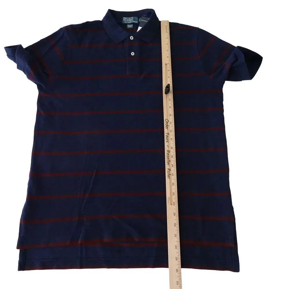 Ralph Lauren Y2K 90s Vintage Striped Golf Polo Shirt Men's Large